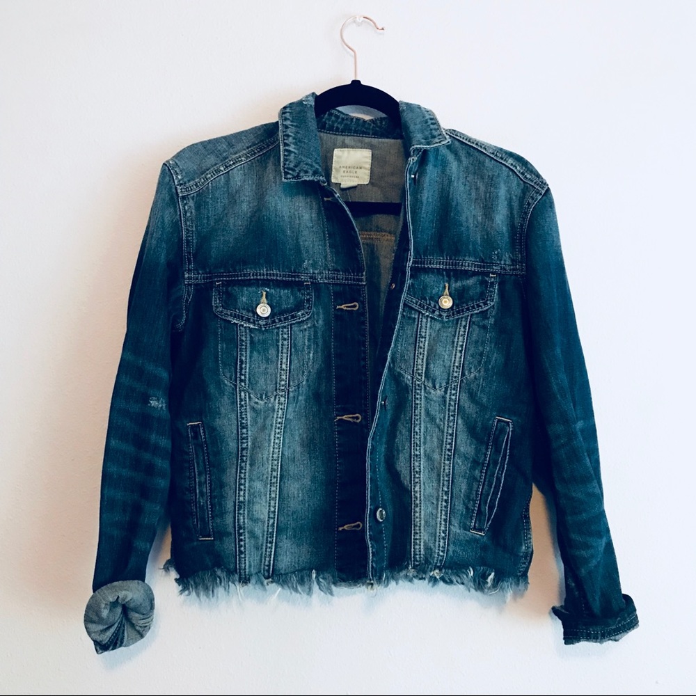 ✨NWT✨ American Eagle Fringe Denim Jacket